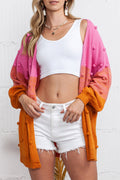 Wrapped In Cozy Fluffy Balls Long Sleeve Knit Cardigan