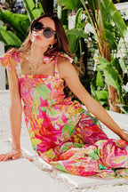 Bloom With A View Print Sleeveless Maxi Dress