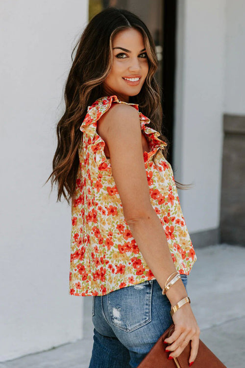 Choose Delight Floral Printed Sleeveless Top