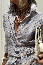 Delightful At Heart Striped Print Midi Dress
