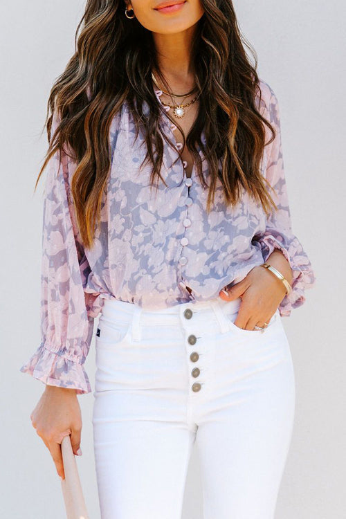 Enchanted Days Button Up Printed Top