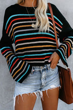 Rainbow Muse Striped Knit Sweater