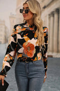Falling For You Print Long Sleeve Top
