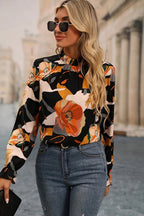 Falling For You Print Long Sleeve Top