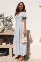 Radiant Soul Puff Sleeve Maxi Dress