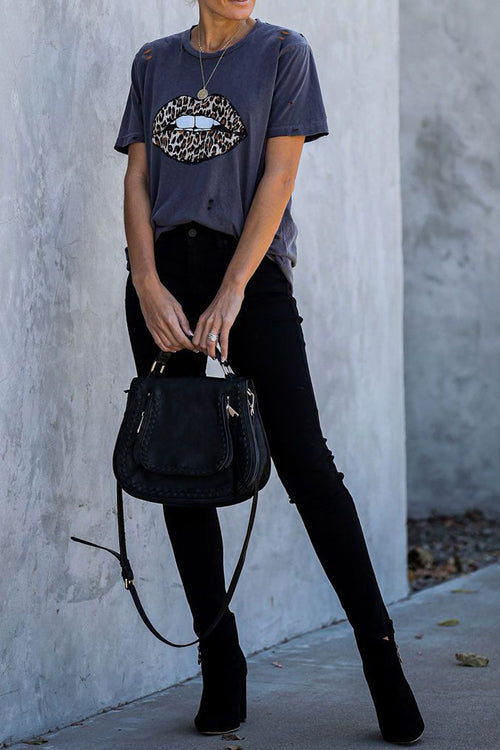 Only For You Graphic Short Sleeve Top