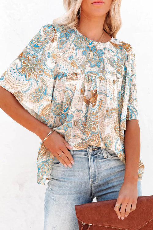 Weekday Polished Print Short Sleeve Top