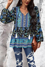 All In Boho Print Long Sleeve Top