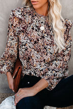 Charm Hunter Floral Print Long Sleeve Top