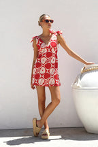 Your Charmer Print Tie-Strap Mini Dress