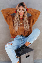 Just Too Delightful Cable Knit Sweater
