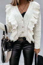 Constantly Cute Ruffle Up Knit Sweater