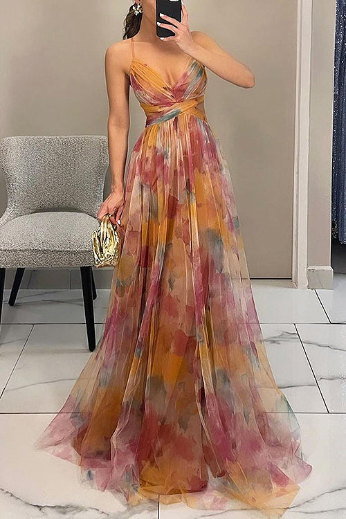 Enchant My Affection Print Maxi Dress