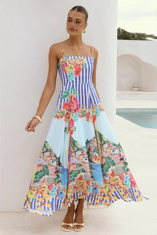 My Romantic Tale Printed Maxi Dress