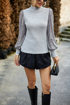 Spotlight Glow Sequin Long Sleeve Top
