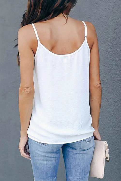 Rule the Evening V-Neck Tulle Cami Top