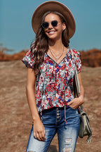 Flying High Printed Short Sleeve Top