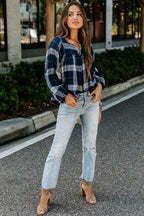 Weekend Moments Plaid Long Sleeve Top