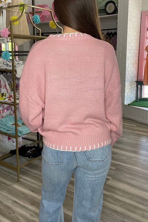 Mood The Best Bowknot Knit Sweater