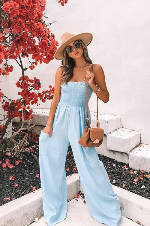 Feel Your Affection Spaghetti Pocket Jumpsuit