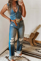 Desert Daze Denim Crop Tank Top