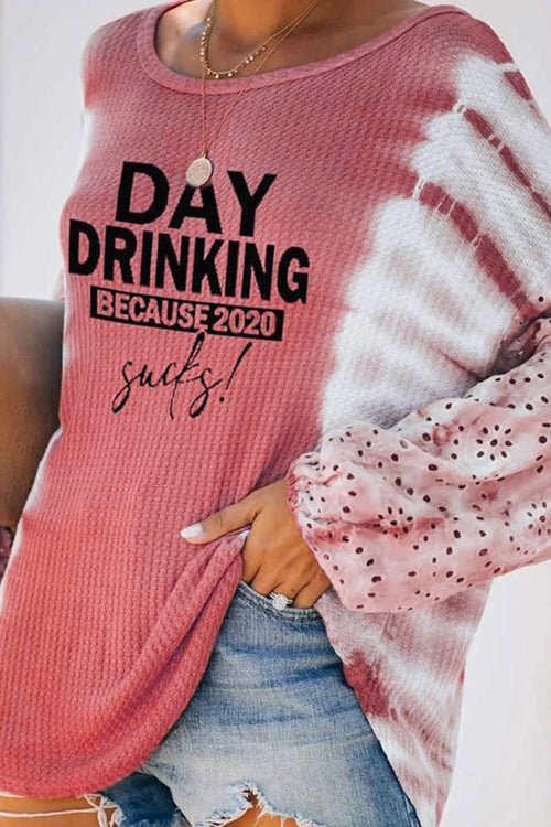 Never Better Tie-Dye Hollow-Out Knit Top