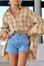 We're Better Together Plaid Long Sleeve Mini Dress