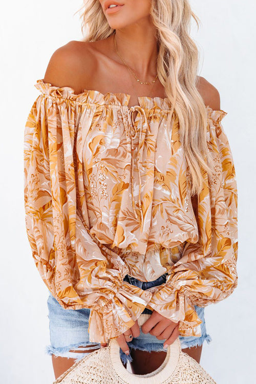 You're My Reason Printed Smocked Top
