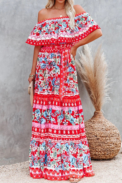 Lost In The Occasion Boho Print Maxi Dress