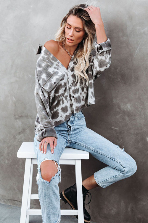 Delightful Mood Tie-Dye Button Up Shirt