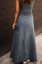 Radiant Composure Denim Maxi Dress