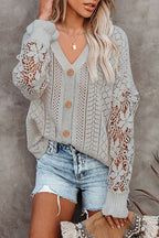Mood Your Best Hollow-Out Crochet Sweater Cardigan