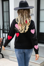 Just Believe Heart Long Sleeve Knit Sweater