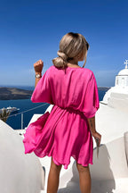 Day Of Love Story OL Wrap Mini Dress
