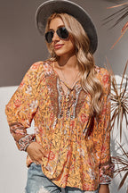 Flourishing Reveries Boho Printed Top