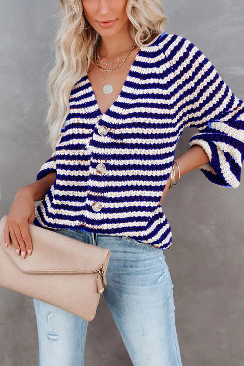 Afternoon Reverie Striped Knit Cardigan