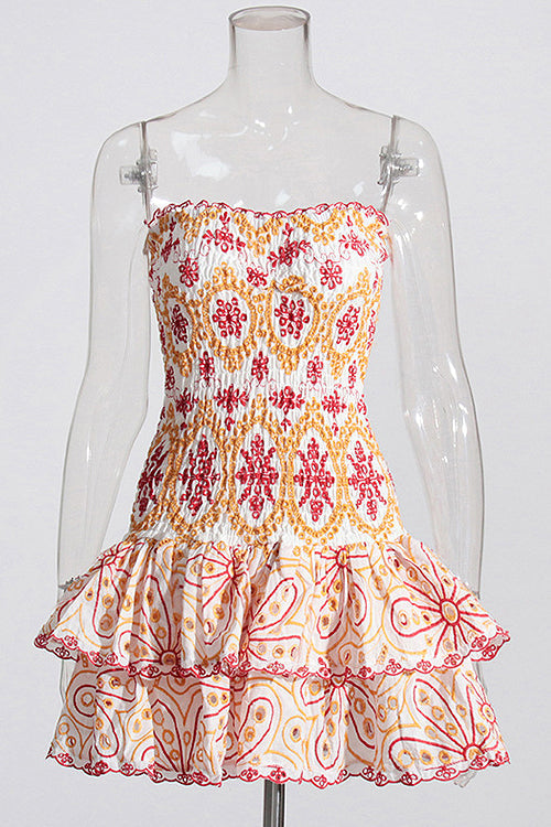 Delightful Like You Pleated Mini Dress - Orange