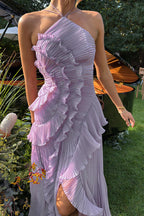 Blissful Hues Halter Neck Pleated Maxi Dress