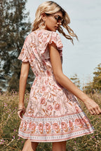Blossoming Arrangement Floral Print Mini Dress