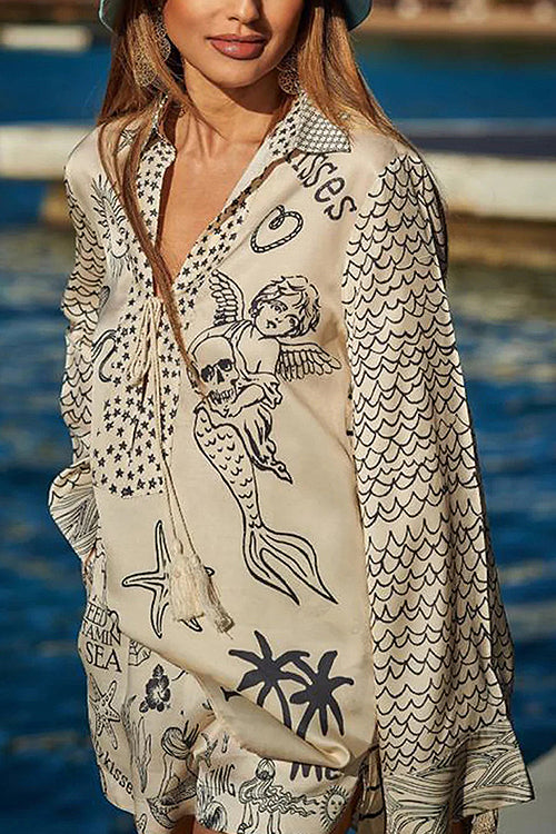 Summer Adventures Print Long Sleeve Set