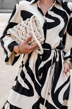 Let's Get Going Print Long Sleeve Maxi Dress