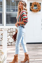 Being Bold Vintage Striped Knit Cardigan