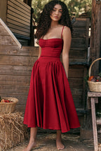 Longing For Affection Strap Bustier Midi Dress - 8 Colors