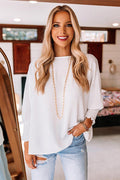 Speak Your Mind Oversize Smocked Top