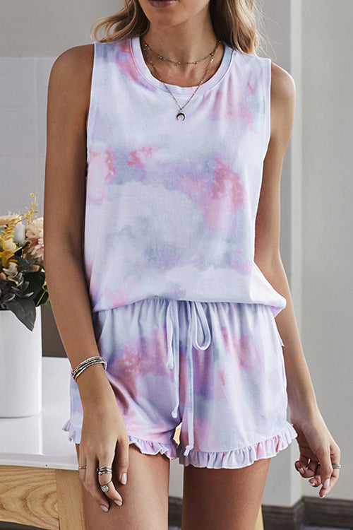 Ticket to Cozy Tie-Dye Pajamas Set