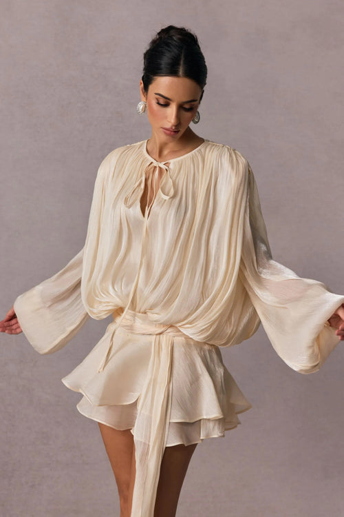 Mesmerize Me Layered Long Sleeve Mini Dress