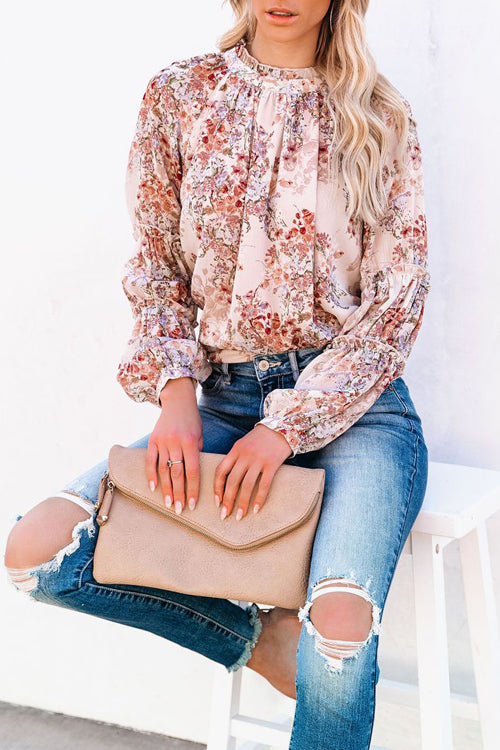 More Delightful Than Ever Printed Smocked Top