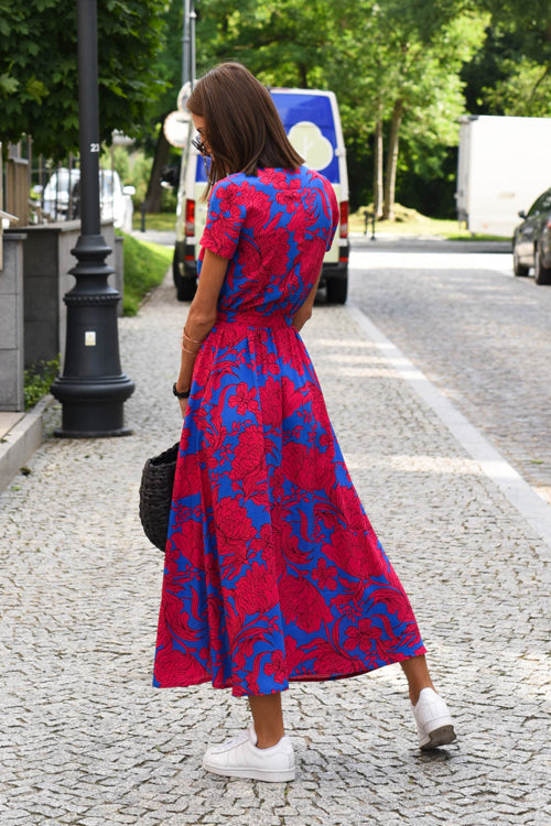 Do What You Affection Print High-Slit Maxi Dress