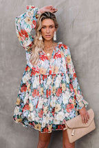 Carefree Living Floral Print Mini Dress