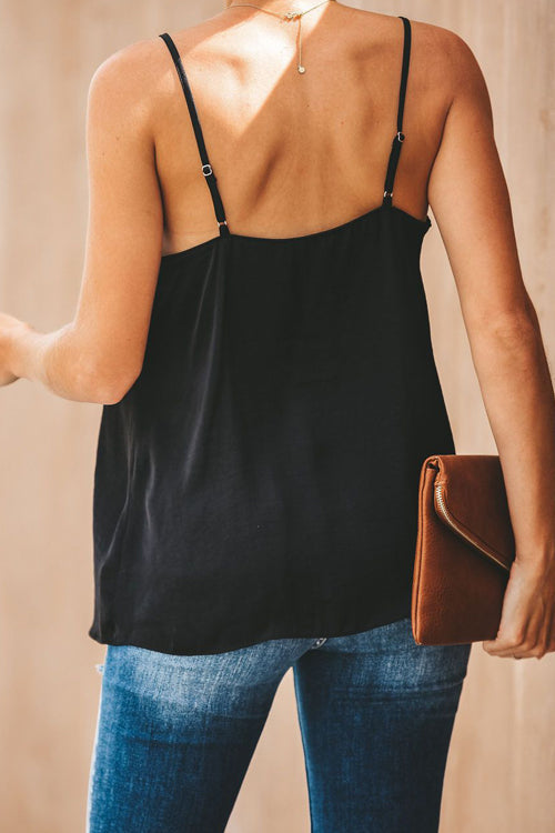Known As Later Button-Up Tank Top